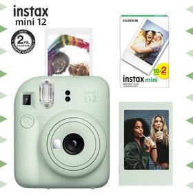 Instax Mini 12 Yeşil Çerçeve 20'li Mini Film ve Fotoğraf Makinesi Seti