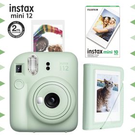 Instax Mini 12 Yeşil Fotoğraf Makinesi 10'lu Film ve Mini Albüm Seti