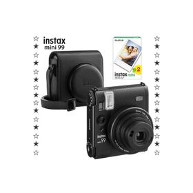 Instax Mini 99 Siyah 20'li Film Deri Kılıf ve Fotoğraf Makinesi Seti