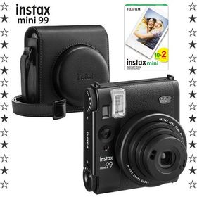 Instax Mini 99 Siyah 20'li Film Deri Kılıf ve Fotoğraf Makinesi Seti