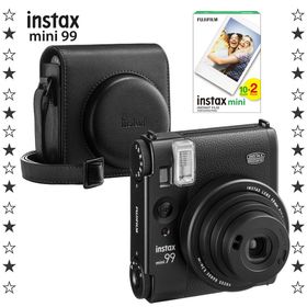 Instax Mini 99 Siyah 20'li Film Deri Kılıf ve Fotoğraf Makinesi Seti