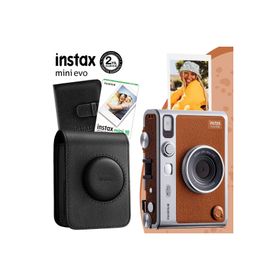 Instax Mini Evo Kahverengi Fotoğraf Makinesi ve Hediye Seti