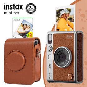 Instax Mini Evo Kahverengi Fotoğraf Makinesi ve Hediye Seti