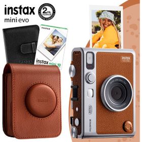 Instax Mini Evo Kahverengi Fotoğraf Makinesi ve Hediye Seti