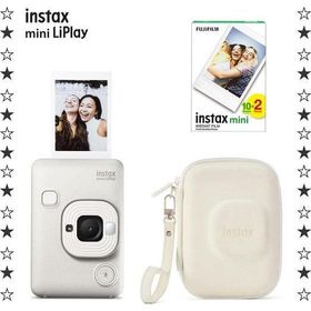 Instax Mini LiPlay Misty White 20'li Film Çanta ve Fotoğraf Makinesi Hediye Seti