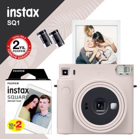 Instax SQ1 Beyaz Fotoğraf Makinesi 20'li Kare Film