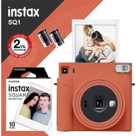Instax SQ1 Terracotta Turuncu Fotoğraf Makinesi 10'lu Kare Film