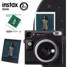 Instax SQ40 Siyah 10'lu Kare Film Pleksi Çerçeve ve Fotoğraf Makinesi