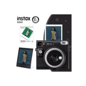 Instax SQ40 Siyah 10'lu Kare Film Pleksi Çerçeve ve Fotoğraf Makinesi