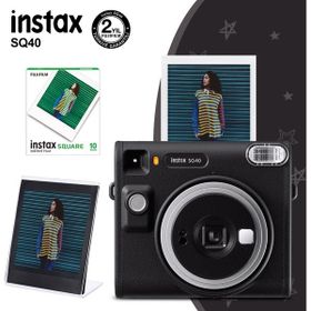 Instax SQ40 Siyah 10'lu Kare Film Pleksi Çerçeve ve Fotoğraf Makinesi
