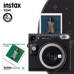 Instax SQ40 Siyah 10'lu Kare Film ve Fotoğraf Makinesi