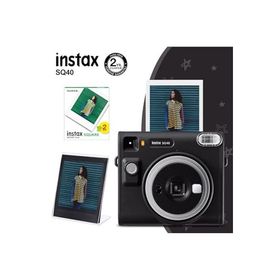 Instax SQ40 Siyah 20'li Kare Film Pleksi Çerçeve ve Fotoğraf Makinesi