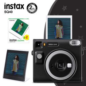 Instax SQ40 Siyah 20'li Kare Film Pleksi Çerçeve ve Fotoğraf Makinesi