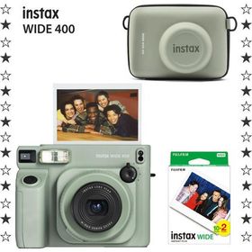 Instax Wide 400 Yeşil 20'li Film Eva Kılıf ve Fotoğraf Makinesi Hediye Seti