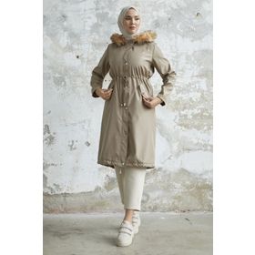 Instyle 2401 Vizon İçi Polar Kürklü Kaban