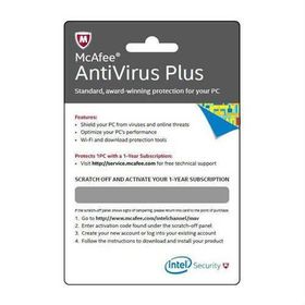 Intel Mcafee Antivirus Plus 1 Yıl Antivirus Yazılımı