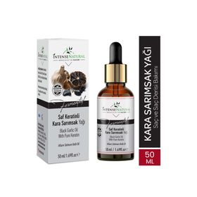 Intense Natural Aşırı Yıpranmış ve Dökülen Saçlara Özel Saf Keratinli 50 ml Kara Sarımsak Yağı