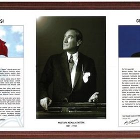 İnter 50x90 750-5-L Atatürk Köşeşi Laminat Çerçeve