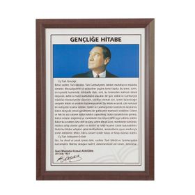 İnter INT-826 35X50 cm Alüminyum Çerçeve Duvara Monte Gençliğe Hitabe