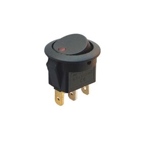 İntercom IC-132 Yuvarlak 3 Pinli 220 Volt Nokta Işıklı Açma-Kapama Anahtarı