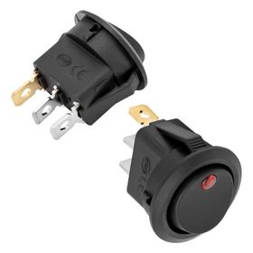 İntercom IC-132A Işıklı 3 Pinli 12 Volt DC 20 Amper Açma-Kapama Anahtarı