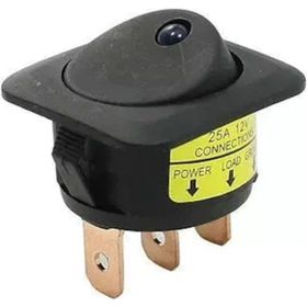 İntercom IC-132D Kırmızı Işıklı 3 Pinli 12 Volt 25 Amper Açma-Kapama Anahtarı