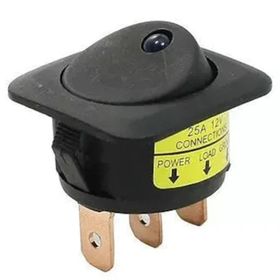 İntercom IC-132D Kırmızı Işıklı 3 Pinli 12 Volt 25 Amper Açma-Kapama Anahtarı
