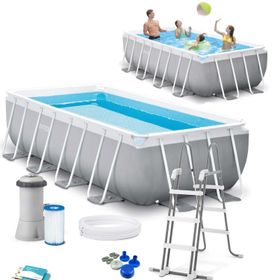 Intex 26788 400x200x100 cm Merdiven+Filtre Set Büyük Prefabrik Aile Havuzu