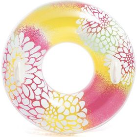 Intex 58263 97 cm Tutunmalı Transparan Çiçekli Çocuk Simit