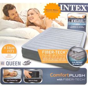 Intex 67770 Elektrikli Kadife Kaplı Şişme Yatak