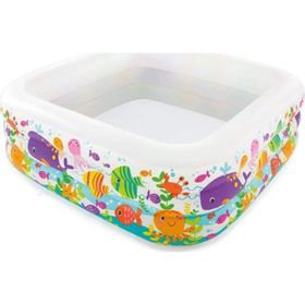 Intex IH57471 Akvaryum Desenli 159x159x50 cm Kare Havuz