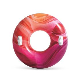 Intex IS56267 / Fuşya 114 cm Tutmaçlı Dalga Desenli Simit