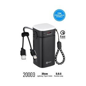 İntouch 20000 mAh 22.5W PD Kamp Lambası LED Lamba Powerbank