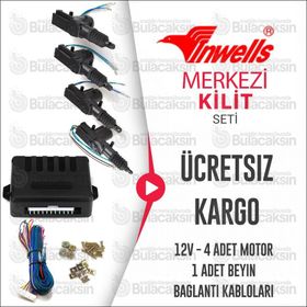 İNWELLS 4 Kapı İçin Komple Merkezi Kilit Sistemi