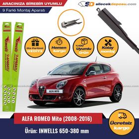 Inwells Alfa Romeo Mito 2008-2016 Muz Silecek Takımı