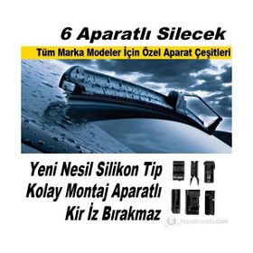 Inwells Araca Özel 6 Aparatlı 380 mm Muz Tipi Silecek