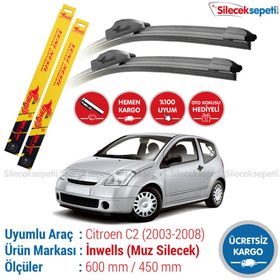 Inwells Citroen C2 2003-2008 Muz Silecek Takımı
