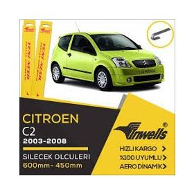 Inwells Citroen C2 2003-2008 Ön Muz Silecek Takımı