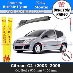 Inwells Citroen C2 2003-2008 Ön Muz Silecek Takımı