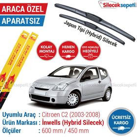 Inwells Citroen C2 Hybrid 2003-2008 Silecek Takımı