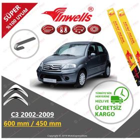 Inwells Citroen C3 2002-2009 Muz Silecek Takımı