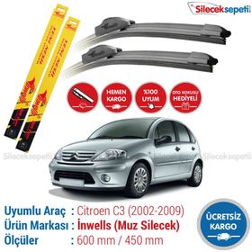 Inwells Citroen C3 2002-2009 Muz Silecek Takımı