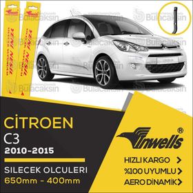 Inwells Citroen C3 2010-2015 Muz Silecek Takımı