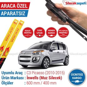 Inwells Citroen C3 Picasso 2010-2015 Muz Silecek Takımı