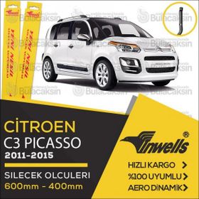 Inwells Citroen C3 Picasso 2011-2015 Uyumlu Muz Silecek Takımı