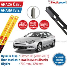 Inwells Citroen C5 2008-2015 Muz Silecek Takımı