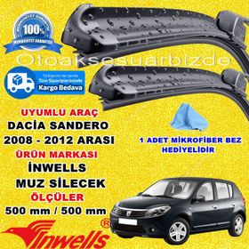 Inwells Dacia Sandero 2008-2012 Muz Silecek Takımı
