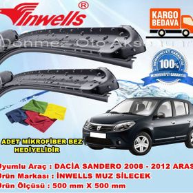 Inwells Dacia Sandero 2008-2012 Muz Silecek Takımı