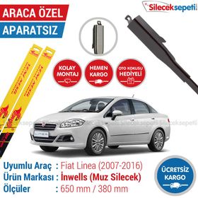 Inwells Fiat Lİnea 2007-2016 Muz Silecek Takımı