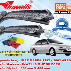 Inwells Fiat Marea 1997-2002 Muz Silecek Takımı